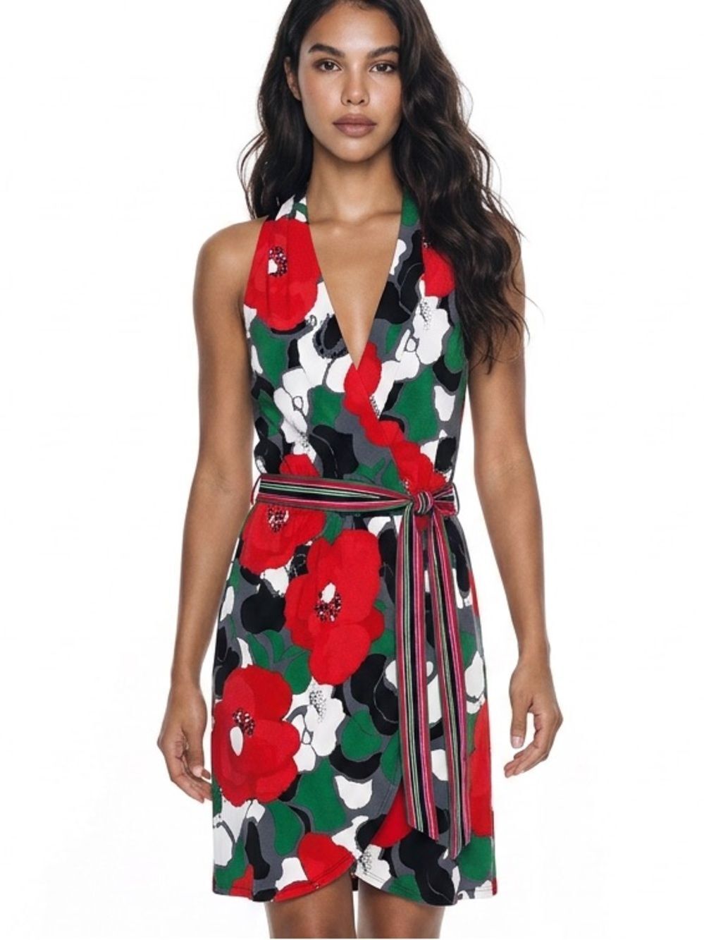 TRINA TURK | Poppy Multi-Color Floral Wrap Dress Women’s Size 0
